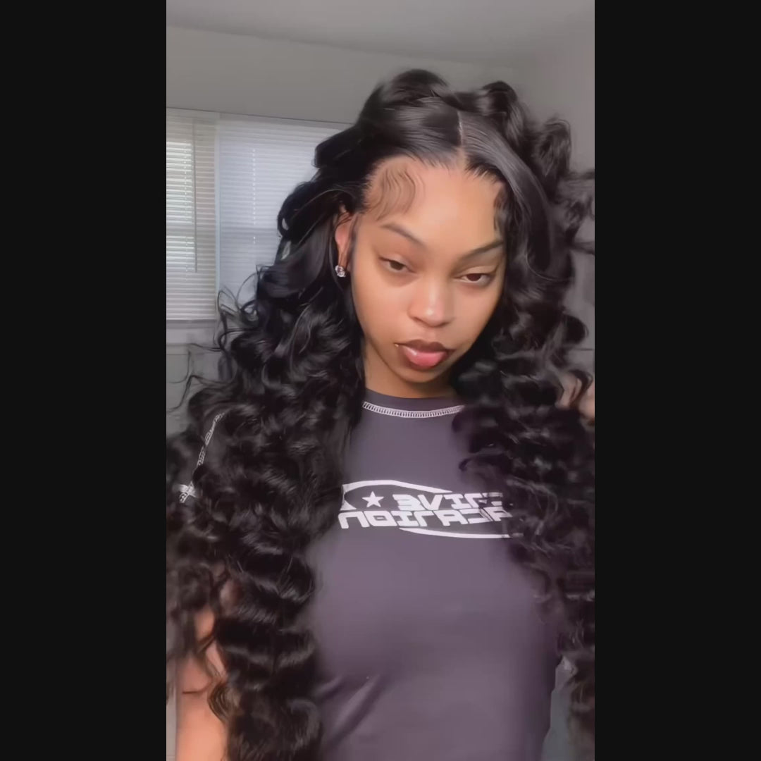 Lolly Loose Deep Wave 13x4 HD Glueless Lace Front Wig Pre Plucked