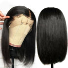 Bone Straight Human Hair Wig Bob Wig Lace Front Human Hair Wigs 4X4 Closure Wig - LollyHair