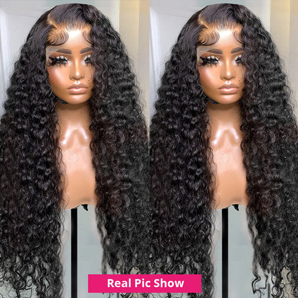 Lolly 40 inch Long  Deep Wave Wig 13x4 HD Lace Front Wigs Pre Plucked Human Hair Wigs for Women