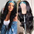 Body Wave Grip Headband Scarf Wig Human Hair Glueless Wigs - LollyHair