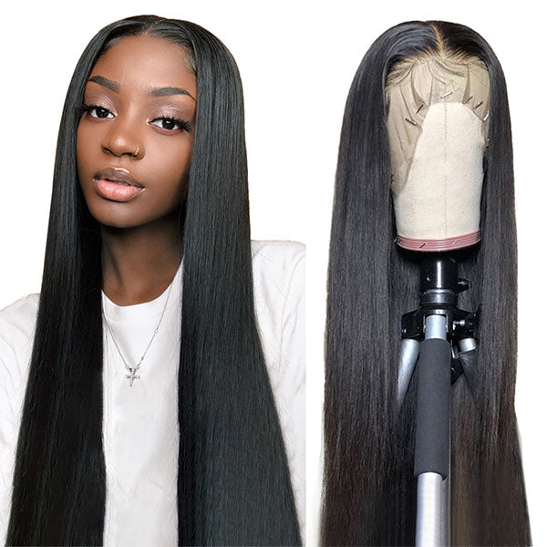 Bone Straight Lace Front Human Hair Wigs for Black Women 13x4 Lace Frontal Wig - LollyHair