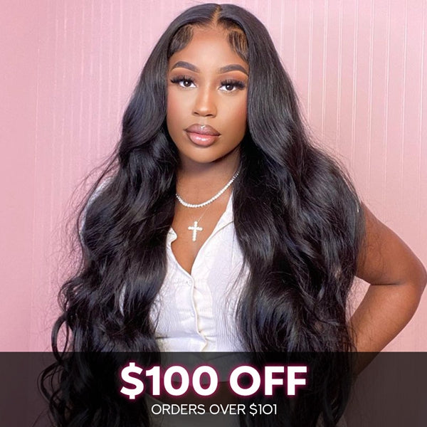 Lolly Flash Sale $100 OFF Direct HD Transparent Lace Part Wig Body Wave Human Hair Wigs