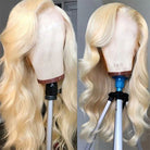 30inch HD Blonde Lace Front Wig Human Hair 13x6 Body Wave 613 Lace Frontal Wigs For Women - LollyHair