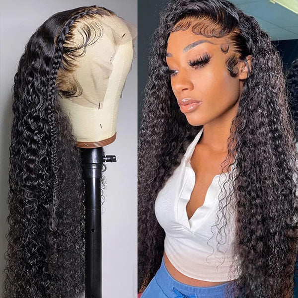 13x2 Curly Lace Front Wigs Real Human Hair Wigs Hd Transparent Natural Lace Wigs