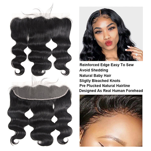 13x4 Body Wave Lace Frontal Closure 22 24 inch HD Transparent Lace Frontal - LollyHair