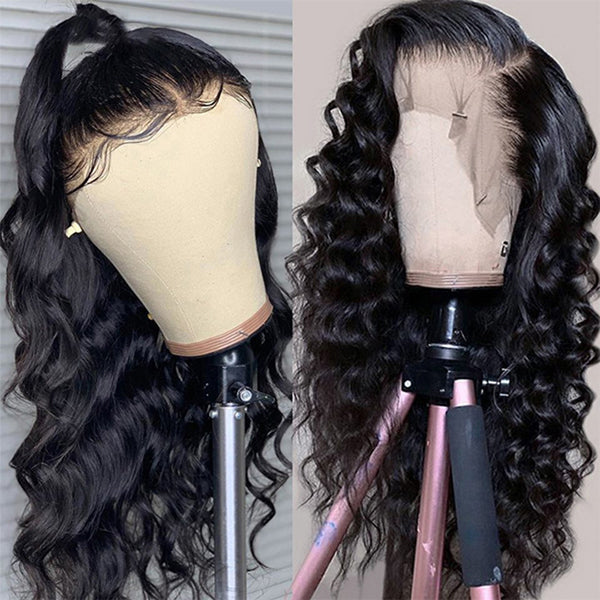 13x6 Hd Lace Frontal Wig 250% Density Loose Deep Wave Lace Front Human Hair Wigs