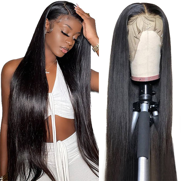 13x6 Straight Lace Front Wig 30 Inch Human Hair Wigs 250 Density Hd Lace Frontal Wigs