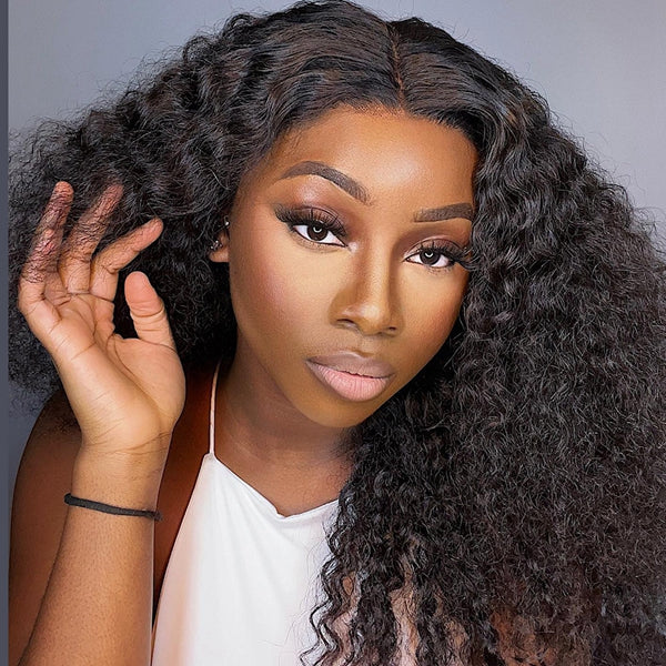 180% Density Curly Human Hair Wigs 26inch Curly Lace Front Wig Same With Influencer @iamglorya