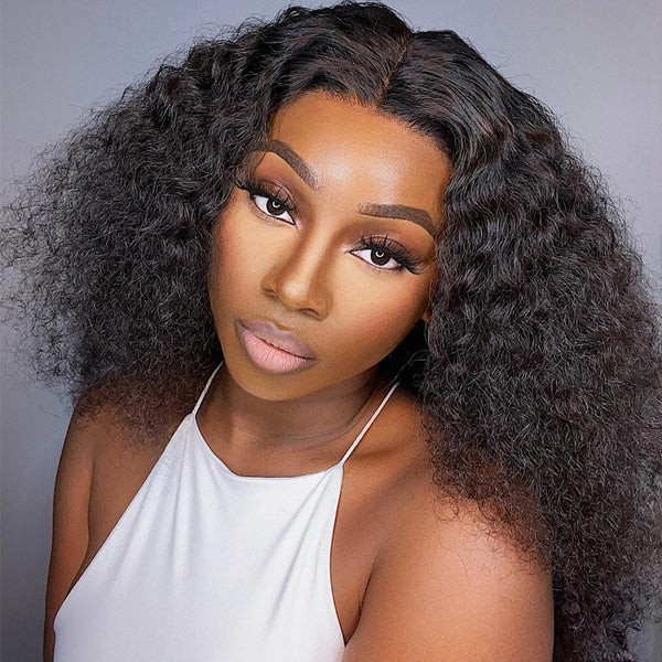 180% Density Curly Human Hair Wigs 26inch Curly Lace Front Wig Same With Influencer @iamglorya