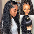 Deep Wave 360 Lace Frontal Wig 28Inch Pre Plucked Lace Frontal Human Hair Wigs for Black Women - LollyHair