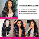 Brazilian Hair Body Wave 3 Bundles with Lace Closure Affordable Remy Human Hair - LollyHair