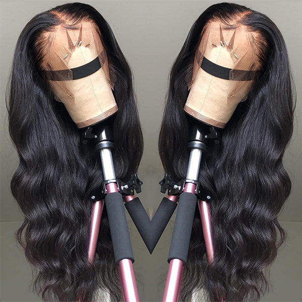 30inch Long Body Wave Wig Transparent Lace Frontal Wigs T Part Body Wave Lace Front Wig - LollyHair