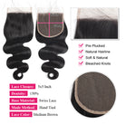 22 24 26 inch 5x5 HD Transparent Lace Closure Deep Part Body Wave Human Hair Closure - LollyHair