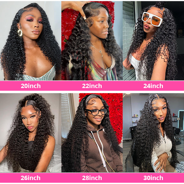 250 Density Curly Human Hair Wigs 5x5 HD Lace Closure Wig 30 inch Lace Wig