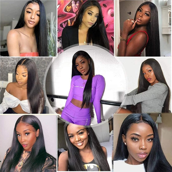 250 Density HD Lace Wig Straight Human Hair Wigs 4x4 Lace Closure Wig 30inch Lace Wigs for Women