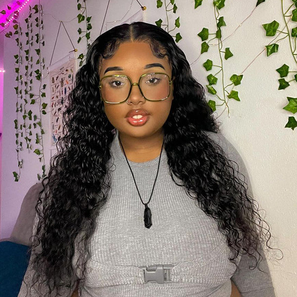 28inch Water Wave Lace Front Wig HD Transparent Lace Frontal Wig Same Wig With Influencer @onyebabyyy