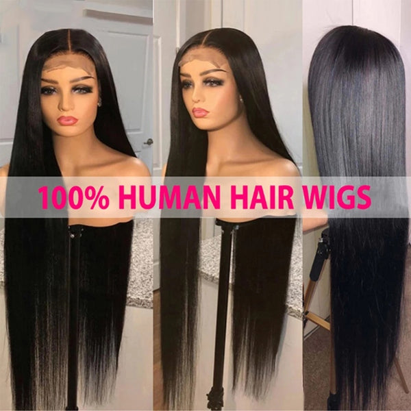13x4/13x6 Lace Front Human Hair Wigs 8-30 Inch Straight Lace Frontal Wig 4x4 Closure Wig - LollyHair