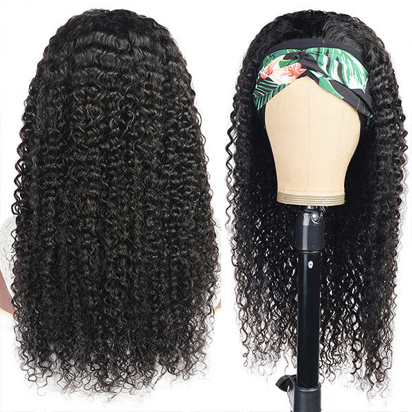 Glueless Afro Kinky Curly Headband Wig Human Hair for Women Brazilian Hair Wigs - LollyHair