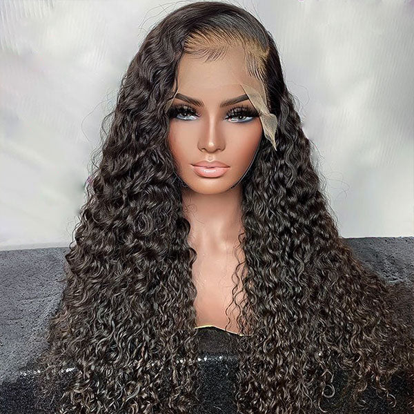 28 inch Deep Wave Wig 13x4 13x6 HD Lace Frontal Human Hair Wigs Pre Plucked 5x5 Lace Closure Wig - LollyHair