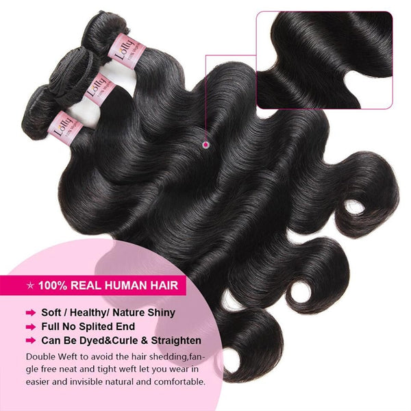 Body Wave Bundles Brazilian Human Hair Weave Sew in Hair Extensions 30 Inch Bundles
