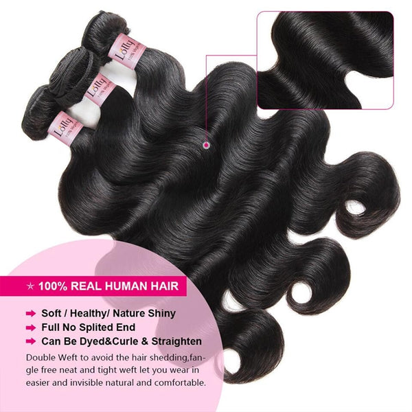 Human Hair Bundles & Closure / Frontal - LollyHair