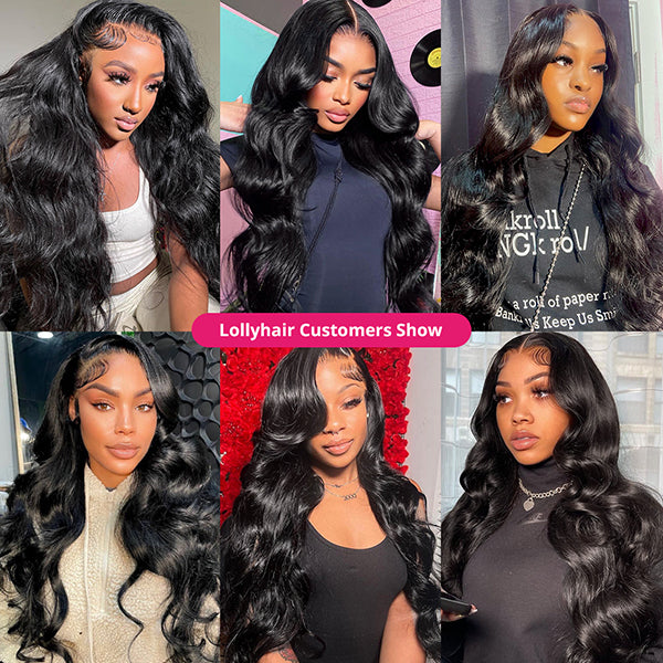 30 32 inch Glueless Body Wave Human Hair Wigs 4x4 HD Transparent Lace Closure Wigs Pre Plucked