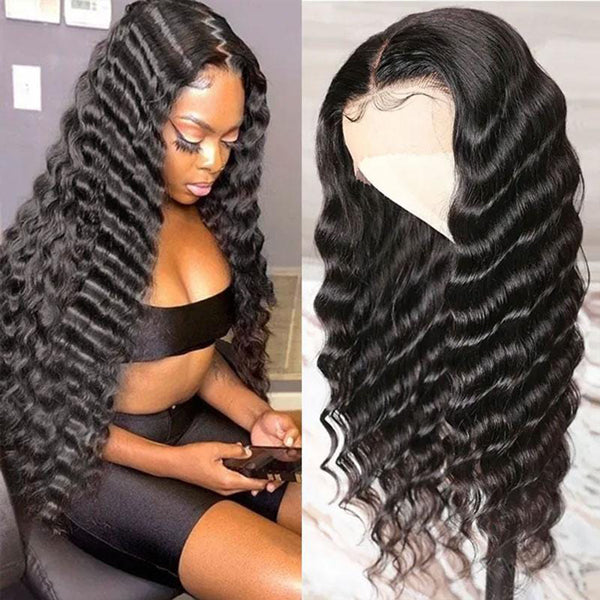 30inch HD Lace Frontal Wigs 13x4 Loose Deep Wave Wig Human Hair Wigs for Women