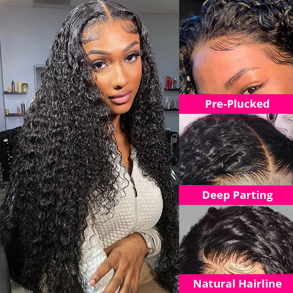 Glueless Curly Hair Wig 4x4 5x5 HD Lace Closure Wig Kinky Curly Human Hair Wigs for Women