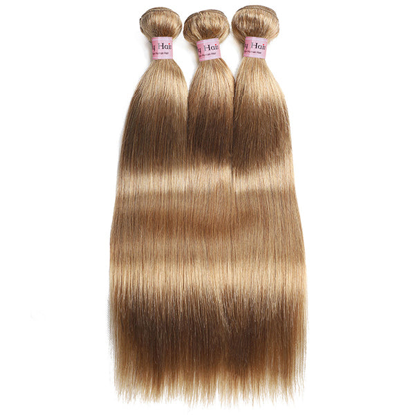 27 Hair Color Weave Honey Blonde Straight Brazilian Human Hair 3 Bundles