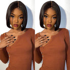 13x4 Cut Bob Wig Short Lace Front Human Hair Wigs Straight Bob Wigs Remy Lace Front Wigs - LollyHair