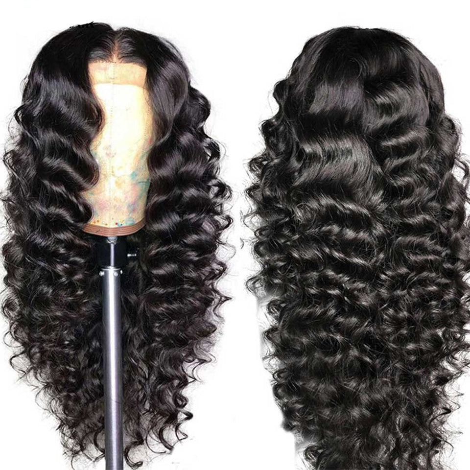 Loose Deep Wave 13x4 Lace front Human Hair Wigs Hd Transparent Lace Frontal Wig - LollyHair