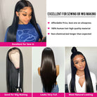 3 Bundles Brazilian Straight Hair with 13x4 Lace Frontal Closure - LollyHair