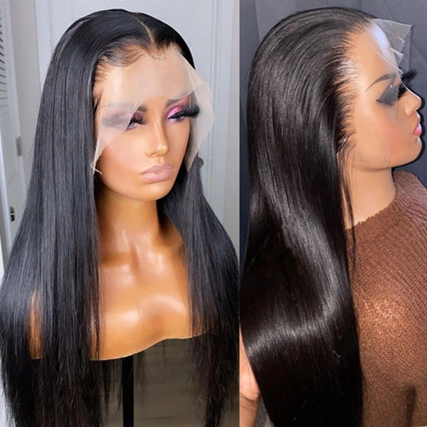 40 Inch 13x6 HD Lace Frontal Wig Straight Lace Front Human Hair Wigs Brazilian Frontal Wig Pre Plucked