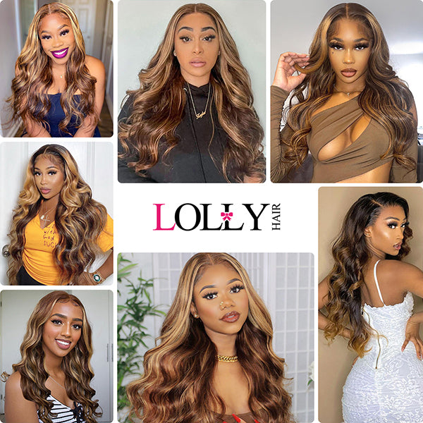 4/27 Highlight Body Wave Lace Closure 26inch HD 5x5 Lace Closure with Baby Hair - LollyHair