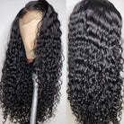 Deep Wave Frontal Wig Transparent  Wet and Wavy Deep Curly Lace Front Human Hair Wigs - LollyHair