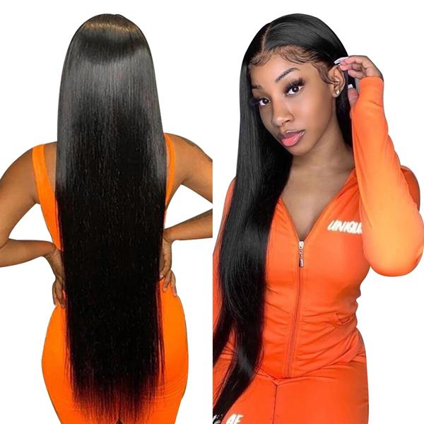 13x4/13x6 Straight Lace Front Human Hair Wigs for Women 250 Density Brazilian Closure Wigs