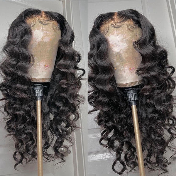 5x5 Glueless Loose Wave Closure Wig 30 inch Human Hair Wigs 4x4 HD Transprent Lace Closure Wig