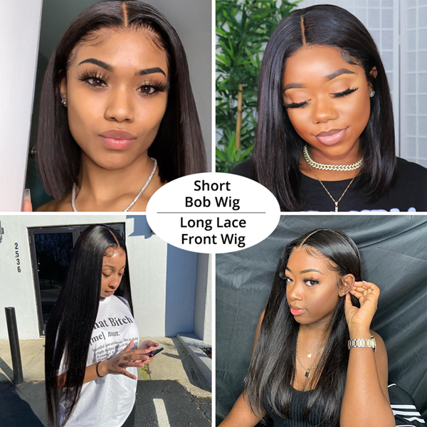 30 Inch 13x4 Straight Lace Front Wig Hd Transparent Human Hair Wigs For Women Brazilian Bob Wig - LollyHair