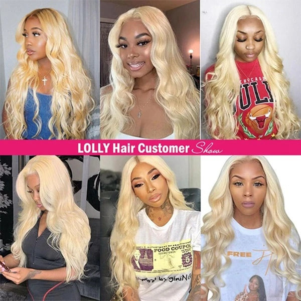 Hd Transparent 613 Body Wave Blonde 13x4x1 Lace Front Human Hair Wigs - LollyHair