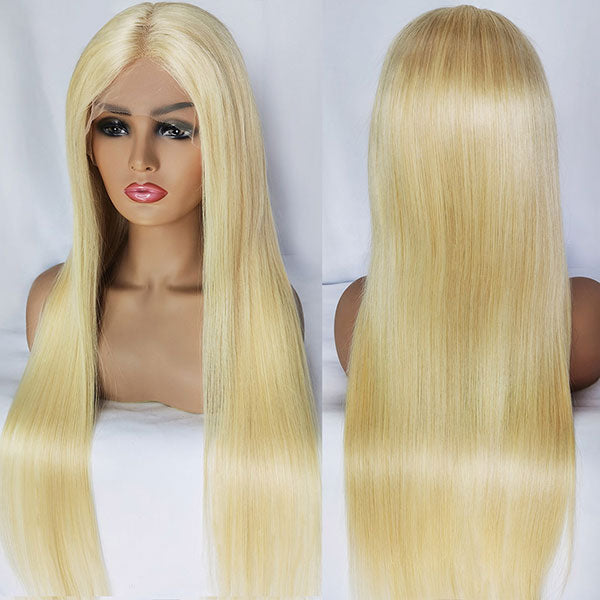 613 Blonde Lace Front Wig 13x4x1 Honey Blonde Straight Wig 28 30 inch Transparent Lace Wigs - LollyHair