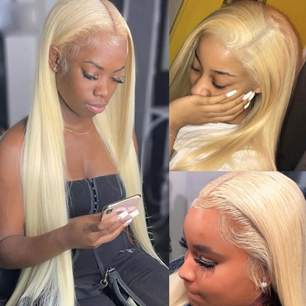 613 Blonde 13x6 Lace Front Wig 40 inch Straight Lace Frontal Wig 250 Density Brazilian Human Hair Wigs