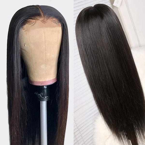 6x6 HD Lace Closure Wig 250 Density Bone Straight Human Hair Wigs Transparent Lace Frontal Wig