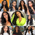 HD Transparent Lace Front Human Hair Wigs 13x6 180% Brazilian Body Wave Wig - LollyHair