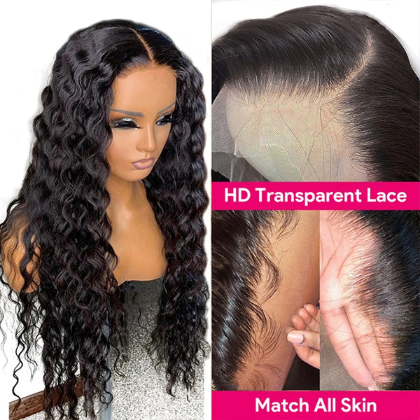 6x6 HD Lace Closure Wig Deep Parting Loose Deep Wave Wig Human Hair Wigs