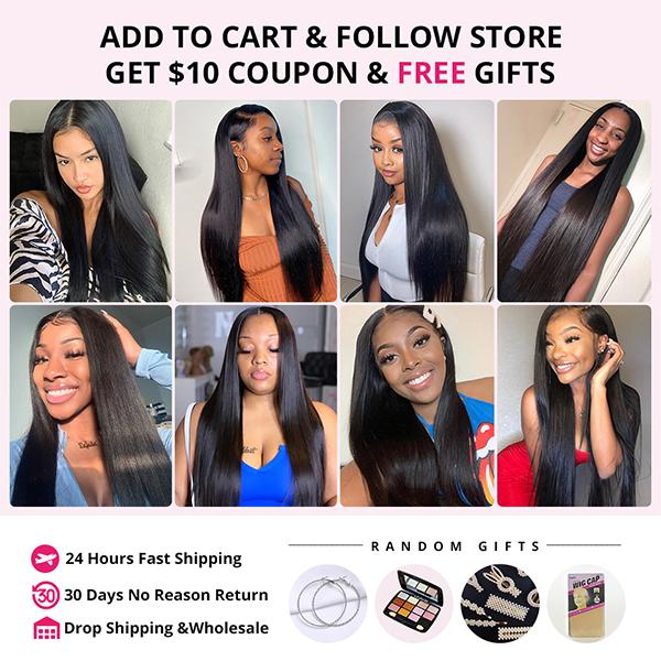 4x4 Lace Closure with Baby Hair HD Transparent Straight Human Hair Lace Closure - LollyHair