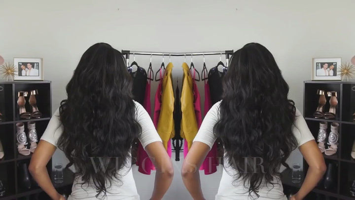Brazilian Hair Body Wave 3 Bundles with Lace Closure Affordable Remy Human Hair