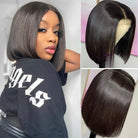 Burgundy Straight Bob Human Hair Wigs #99j 4x4 Lace Closure Wig Short Bob Wig Lace Front Human Hair Wigs - LollyHair