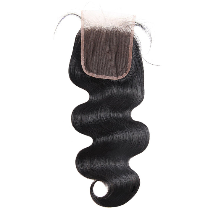 Lolly Hair 9A Indian Virgin Body Wave Hair with Lace Closure 100% Unprocessed Virgin Remy Hair 8-28 inch with Human Hair Extension : LOLLYHAIR