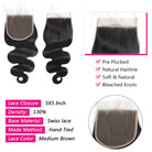 Body Wave Hair 3 Bundles Deals with 5x5 Body Wave Lace Closure - LollyHair