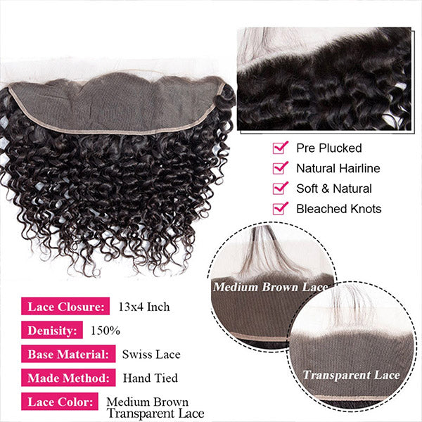 Brazilian Curly Hair Bundles with Frontal 4 Bundles with Hd Frontal